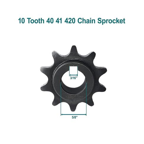 QYMOTO KT196 Drive Chain 32 Link 420 Chain+10 Tooth 420 Chain Sprocket for Coleman KT196 CK196 RTK200 HS200GK Go Carts in Kuwait