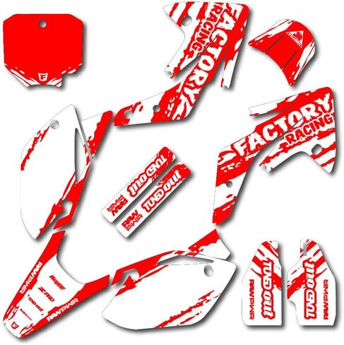 مجموعة رسومات السباق باللونين الأحمر والأبيض تناسب مجموعة Honda 07-22 CRF150R CRF 150R in Kuwait