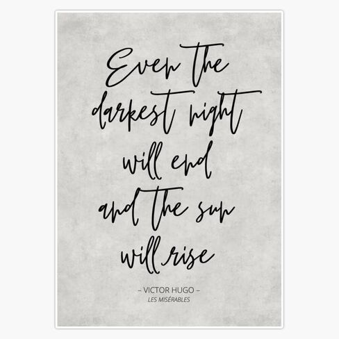 Magnet Classic Quote From Les Miserables By Victor Hugo Magnetic Vinyl Sticker 5" in Saudi Arabia
