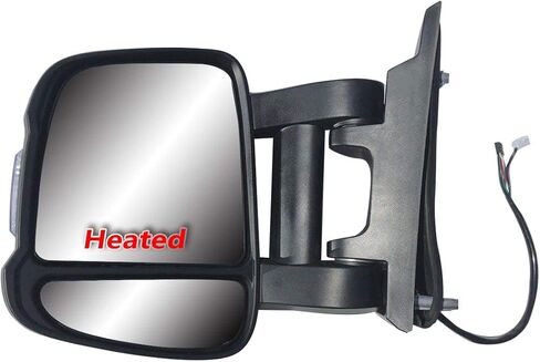 Replacement Extension Long Arm Passenger Right Side Mirror Manual Folding Electric Heated Glass with Signal Light Fit RAM Promaster 1500 2500 3500 From 2014 to Onward in Saudi Arabia