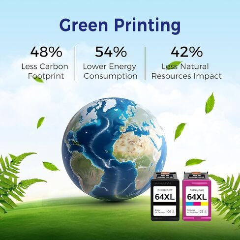 TOKYOINK 64XL Ink Cartridge Remanufactured for HP Ink 64 XL for HP 64XL Ink Cartridge Combo Pack HP64 Work with Printer Envy Photo 7855 7858 7155 7158 7900 7800 6255 6258 Tango X Terra (2 Pack) in Saudi Arabia