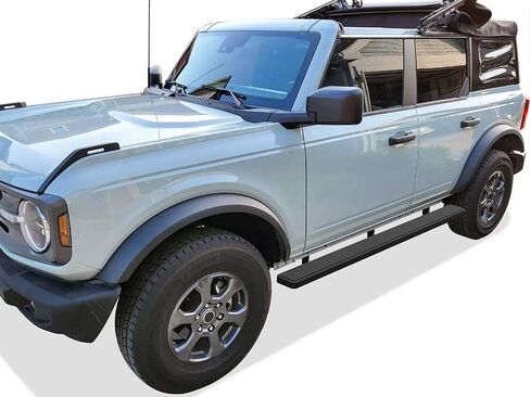Tuxtreme Running Boards 5 inches Matte Black Compatible with Ford Bronco 2021-2026 Sport Utility 4-Door Stainless Steel (Side Steps Side Bars) in Kuwait