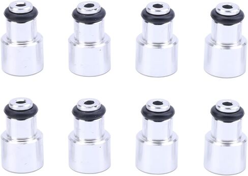 Short Fuel Injector Spacer Kit for GM Chevy LS2/LS3/LS7/LS9/L76(2005-2020), Intake Manifolds 8pcs 6061 Aluminum Fuel Injector Adapters with O-Ring Compatibility in Kuwait