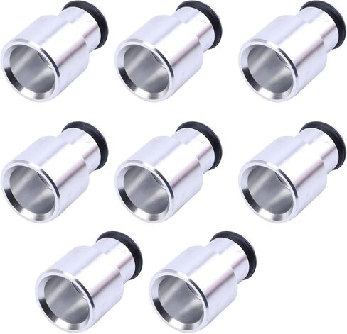 Short Fuel Injector Spacer Kit for GM Chevy LS2/LS3/LS7/LS9/L76(2005-2020), Intake Manifolds 8pcs 6061 Aluminum Fuel Injector Adapters with O-Ring Compatibility in Kuwait