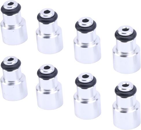 Short Fuel Injector Spacer Kit for GM Chevy LS2/LS3/LS7/LS9/L76(2005-2020), Intake Manifolds 8pcs 6061 Aluminum Fuel Injector Adapters with O-Ring Compatibility in Kuwait