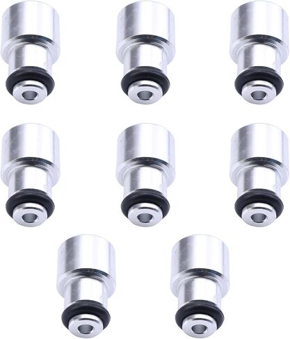 Short Fuel Injector Spacer Kit for GM Chevy LS2/LS3/LS7/LS9/L76(2005-2020), Intake Manifolds 8pcs 6061 Aluminum Fuel Injector Adapters with O-Ring Compatibility in Kuwait