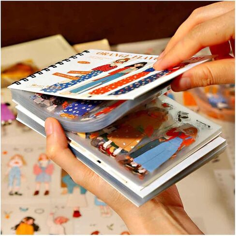 Cottagecore Girl Sticker Book for Scrapbook Supplies, 50 Sheets 200Pcs Fashion People PET Stickers for Junk Journal, Aesthetic Pre-Cut Collage Stickers for Journaling Planner in Saudi Arabia