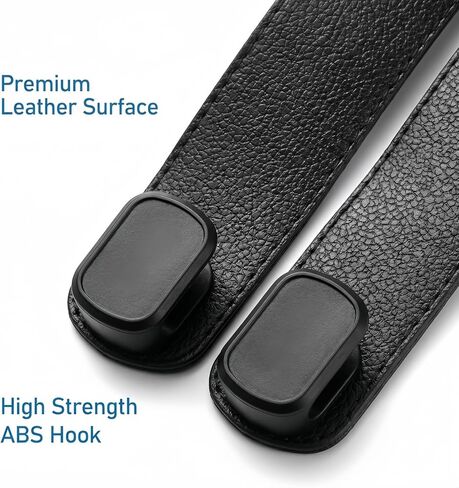 Car Purse Holder for Headrest,2-Pack Leather Hooks for Purses and Bags, Cute Purse Hook & Car Seat Back Storage, Heavy Duty Headrest Hooks, Universal Bag Holder Organizer for Handbags, Groceries. in Saudi Arabia