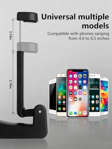 Car Seat Back Storage Hook with 360° Rotating Phone Holder, 2-in-1 Hidden Purse Hook & Organizer, Universal Clip-On for Cars/SUVs, Ideal for Commute, Travel & Family Trips in Kuwait