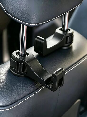 Car Seat Back Storage Hook with 360° Rotating Phone Holder, 2-in-1 Hidden Purse Hook & Organizer, Universal Clip-On for Cars/SUVs, Ideal for Commute, Travel & Family Trips in Kuwait