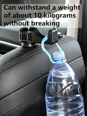Car Seat Back Storage Hook with 360° Rotating Phone Holder, 2-in-1 Hidden Purse Hook & Organizer, Universal Clip-On for Cars/SUVs, Ideal for Commute, Travel & Family Trips in Kuwait