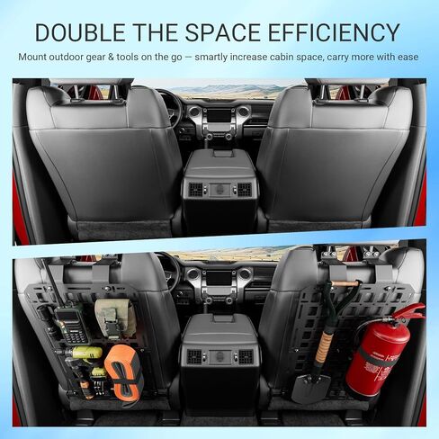 SZYANG 4PCS Seat Back Molle Panel Compatible with 2022-2026 Toyota Tundra Seatback Organizers for 2 Seats Tactical Truck Organizer Replacement for 2022-2026 Toyota Tundra Accessories in Saudi Arabia
