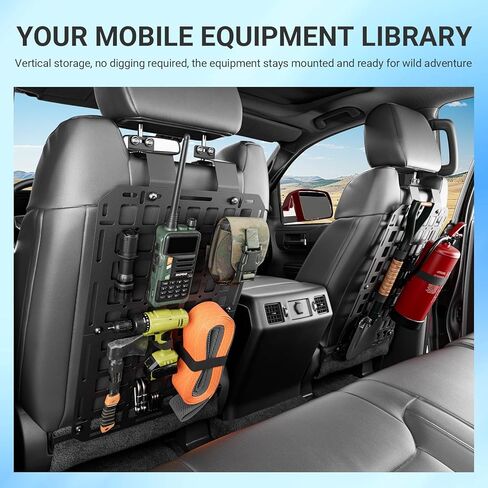 SZYANG 4PCS Seat Back Molle Panel Compatible with 2022-2026 Toyota Tundra Seatback Organizers for 2 Seats Tactical Truck Organizer Replacement for 2022-2026 Toyota Tundra Accessories in Saudi Arabia