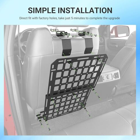 SZYANG 4PCS Seat Back Molle Panel Compatible with 2022-2026 Toyota Tundra Seatback Organizers for 2 Seats Tactical Truck Organizer Replacement for 2022-2026 Toyota Tundra Accessories in Saudi Arabia