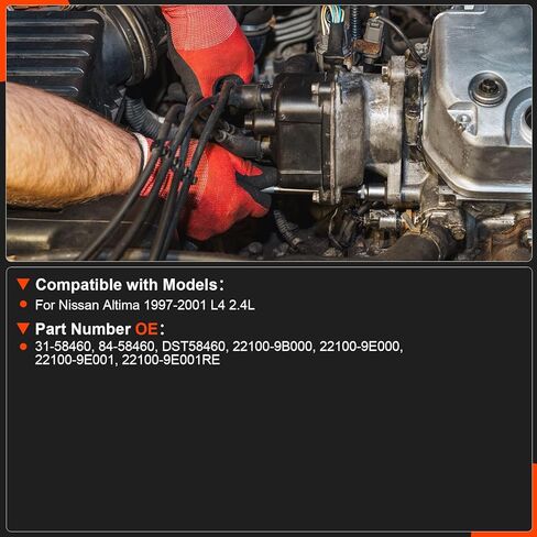 Ignition Distributor for Nissan Altima 1997-2001 2.4 4-Cylinder KA24DE 31-58460, 84-58460 in Saudi Arabia