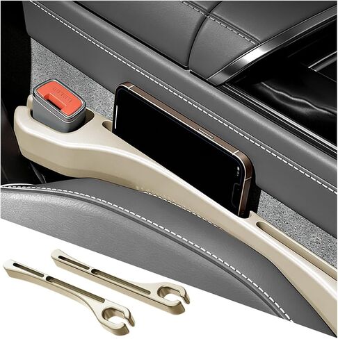 2PCS Car Seat Gap Filler, Seat Side Seam Crevice Blocker Organizer to Prevent Things from Dropping, Drop-Proof Auto Console Gap Guard Stopper Plug, Universal for Vehicles (Black) in Saudi Arabia