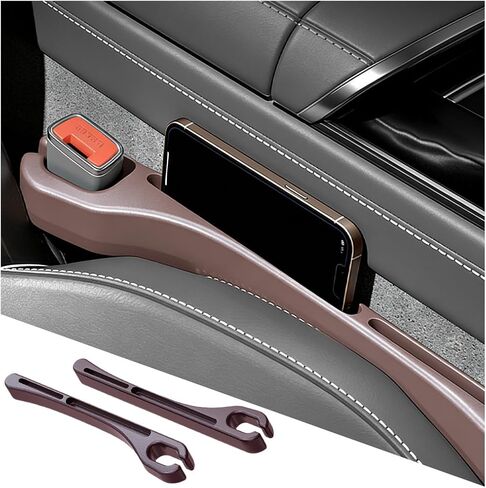 2PCS Car Seat Gap Filler, Seat Side Seam Crevice Blocker Organizer to Prevent Things from Dropping, Drop-Proof Auto Console Gap Guard Stopper Plug, Universal for Vehicles (Black) in Saudi Arabia