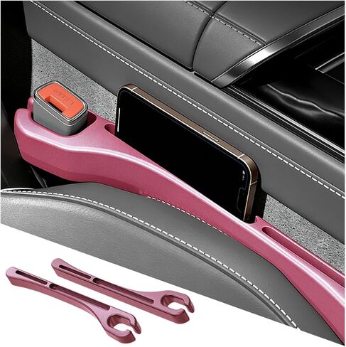 2PCS Car Seat Gap Filler, Seat Side Seam Crevice Blocker Organizer to Prevent Things from Dropping, Drop-Proof Auto Console Gap Guard Stopper Plug, Universal for Vehicles (Black) in Saudi Arabia