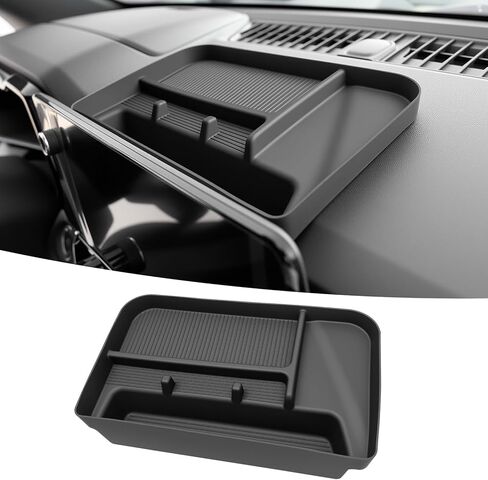 Console Organizer Dashboard Tray Fit for 2023-2026 Chevy Colorado GMC Canyon Armrest Box Behind Screen Storage Compatible with Colorado Canyon Accessories Upper Center Dash Top, 2PCS in Saudi Arabia