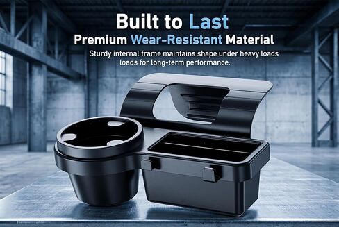 Car Cup Holder, Multifunctional Car Door Window Storage Organizer, Vehicle Door Side Cell Phone Storage Box, Window Mount Organizer for Phone Earphone Key Cup (Black) in Saudi Arabia
