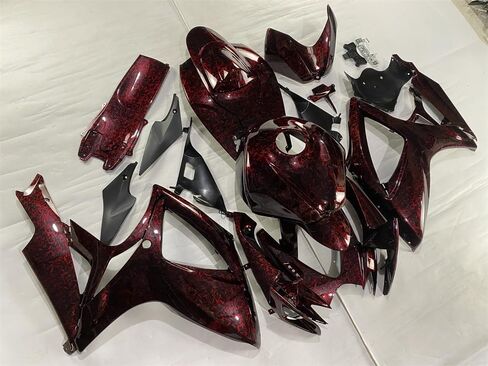 مظهر MC من ألياف الكربون باللون الأحمر مناسب تمامًا لسوزوكي 2006 2007 GSXR 600/750 GSX-R 600 750 قالب حقن ABS بلاستيك هيكل السيارة الجديد 06 07 Ms6 in Kuwait