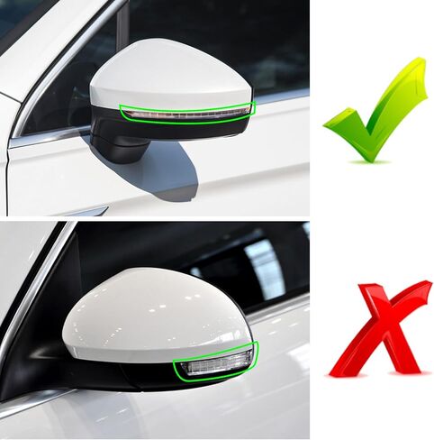 Compatible with Volkswagen Tiguan 2018-2020 Mirror Cover Replacement,VW Allspace L MK2 Mirror Cap Driver & Passenger Side,Left & Right Side Door Rearview Cover,Clip-on(1 Pair),Super White in Saudi Arabia