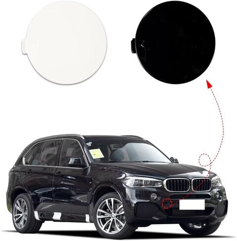 Car Front Bumper Tow Hook Cover Fit for BMW X5 Series F15 M Aerodynamics Sport Fit 25dX 28iX 30dX 35iX 40dX 40e 50i xDrive SAV 2014 2015 2016 2017 2018 51118060131 (Carbon Black) in Kuwait