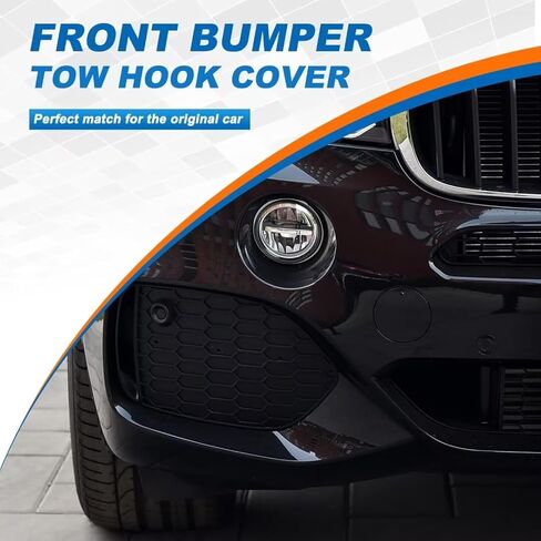Car Front Bumper Tow Hook Cover Fit for BMW X5 Series F15 M Aerodynamics Sport Fit 25dX 28iX 30dX 35iX 40dX 40e 50i xDrive SAV 2014 2015 2016 2017 2018 51118060131 (Carbon Black) in Kuwait