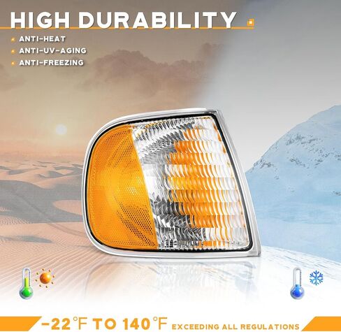 WEELMOTO Right Signal Lights Assembly Replacement for 1997-2003 FORD F-150 F-250 Expedition, Parking Light Turn Signal Marker Light 97-03 Passenger Side Does NOT fit models produced before July 1996 in Kuwait