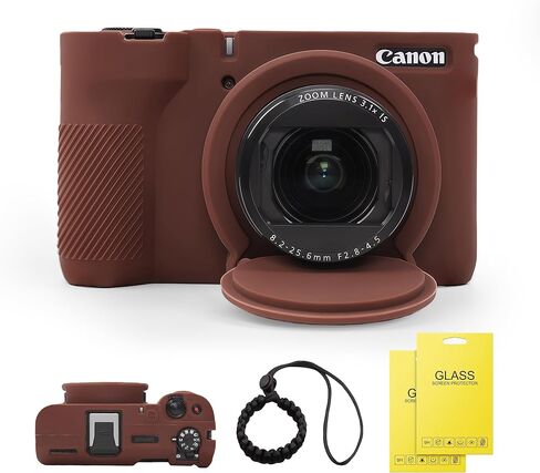 V1 Case,Camera Case for Canon PowerShot V1 Digital Camera - Soft Silicone Protective Case with Removable Lens Cover, Includes 2 Screen Protectors and 1 Wrist Strap. (Jelly Pink) in Saudi Arabia