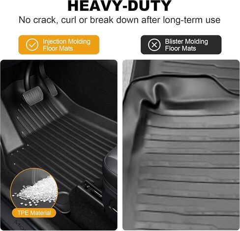Thick Car Floor Mat for 2025-2026 Tesla Model Y Juniper,Fully Protective TPE Anti-Slip Floor mats Cargo Liners,Custom-Fitted Threshold Strip (Floor Trunk Rear Waist Protection) in Saudi Arabia