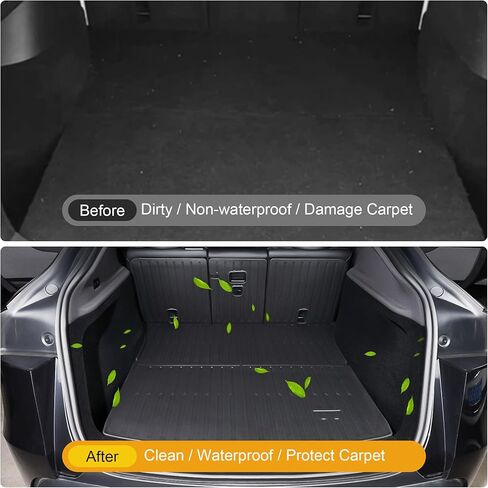 Thick Car Floor Mat for 2025-2026 Tesla Model Y Juniper,Fully Protective TPE Anti-Slip Floor mats Cargo Liners,Custom-Fitted Threshold Strip (Floor Trunk Rear Waist Protection) in Saudi Arabia