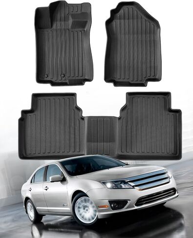 سجادات أرضية مناسبة لجميع الأحوال الجوية لسيارة Ford Fusion 2010 2011 2012، مناسبة خصيصًا لبطانات الصف الخلفي الأمامي الثاني لسيارة Lincoln MKZ، ملحقات سيارة سوداء شديدة التحمل غير قابلة للانزلاق وعديمة الرائحة لسيارة Mercury Milan 2010-2011 in Kuwait