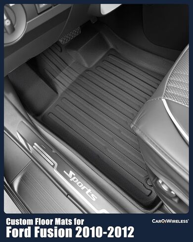 سجادات أرضية مناسبة لجميع الأحوال الجوية لسيارة Ford Fusion 2010 2011 2012، مناسبة خصيصًا لبطانات الصف الخلفي الأمامي الثاني لسيارة Lincoln MKZ، ملحقات سيارة سوداء شديدة التحمل غير قابلة للانزلاق وعديمة الرائحة لسيارة Mercury Milan 2010-2011 in Kuwait