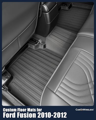 سجادات أرضية مناسبة لجميع الأحوال الجوية لسيارة Ford Fusion 2010 2011 2012، مناسبة خصيصًا لبطانات الصف الخلفي الأمامي الثاني لسيارة Lincoln MKZ، ملحقات سيارة سوداء شديدة التحمل غير قابلة للانزلاق وعديمة الرائحة لسيارة Mercury Milan 2010-2011 in Kuwait