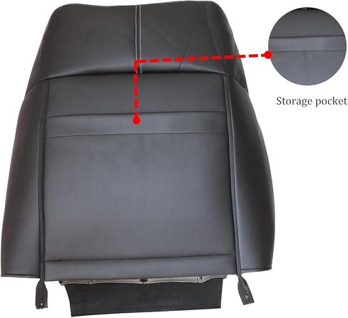 غطاء مقعد جلدي بديل للسائق من GXARTS باللون الأسود #5B أو 6B متوافق مع Ford F250 F350 F450 F550 2011 2012 2013 2014 2015 2016 غطاء مقعد بديل من الجلد in Kuwait