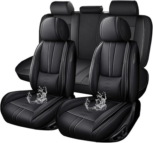 Premium Car Seat Covers for Nissan Armada 2004-2024,Comfortable Leather Seat Cover for Armada,Scratch Resistant Car Seats Protectors Cushions for 5 Seats(Black+Coffee) in Saudi Arabia