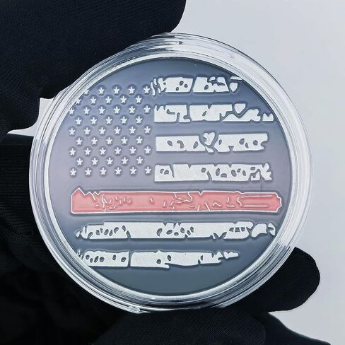 Firefighter's Prayer Challenge Coin - Thin Red Line Inspirational Gift for Firefighters in Saudi Arabia