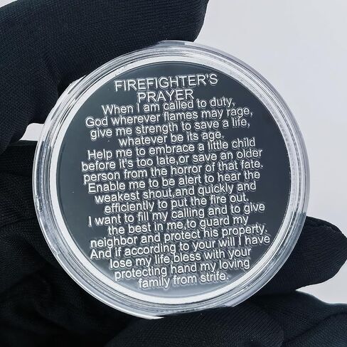 Firefighter's Prayer Challenge Coin - Thin Red Line Inspirational Gift for Firefighters in Saudi Arabia