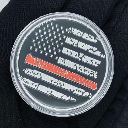 Firefighter's Prayer Challenge Coin - Thin Red Line Inspirational Gift for Firefighters in Saudi Arabia