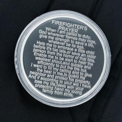 Firefighter's Prayer Challenge Coin - Thin Red Line Inspirational Gift for Firefighters in Saudi Arabia