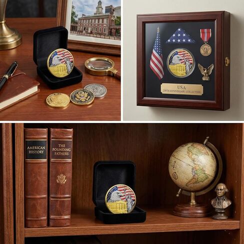 Challenge Coin 250th Anniversary Commemorative Coin, American Eagle & Patriotic Symbols Collectible - America 250 Merchandise for Celebration & Gifting (1776-2026) in Kuwait