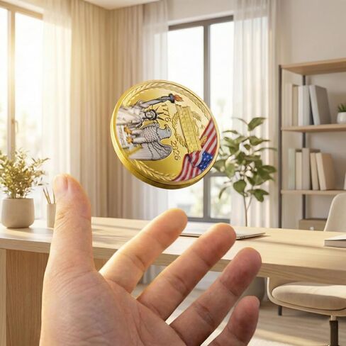 Challenge Coin 250th Anniversary Commemorative Coin, American Eagle & Patriotic Symbols Collectible - America 250 Merchandise for Celebration & Gifting (1776-2026) in Kuwait