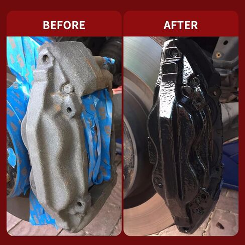 Black Caliper Paint High Temperature Brake Caliper Paint 12 fl. Oz. Touch Up Paints Red Gloss High Temperature Heat Resistant in Saudi Arabia
