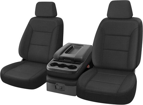 مجموعات أغطية المقاعد الأمامية SAPUBK يمكن استبدالها لـ 2014-2018 Chevy Silverado/GMC Sierra 1500، نيوبرين ممتاز مع بطانة إسفنجية ناعمة مركبة ووسادة غطاء مقعد قابلة للتنفس in Kuwait