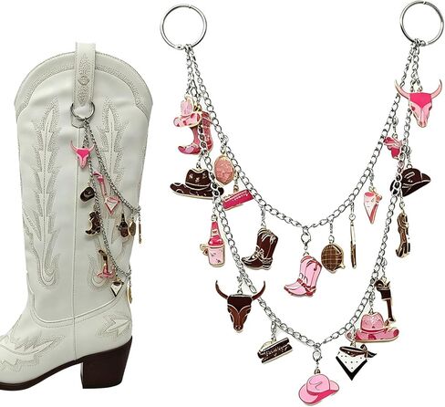 NOWNIN Cute Western Cowboy Charms for Jewelry Making Alloy Boot Gun Cowgirl Boot Hat Horse Cactus Charms Pendants for Necklace Earrings Bracelet Keychain Gifts in Kuwait