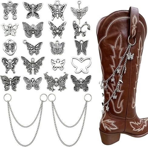NOWNIN Cute Western Cowboy Charms for Jewelry Making Alloy Boot Gun Cowgirl Boot Hat Horse Cactus Charms Pendants for Necklace Earrings Bracelet Keychain Gifts in Kuwait