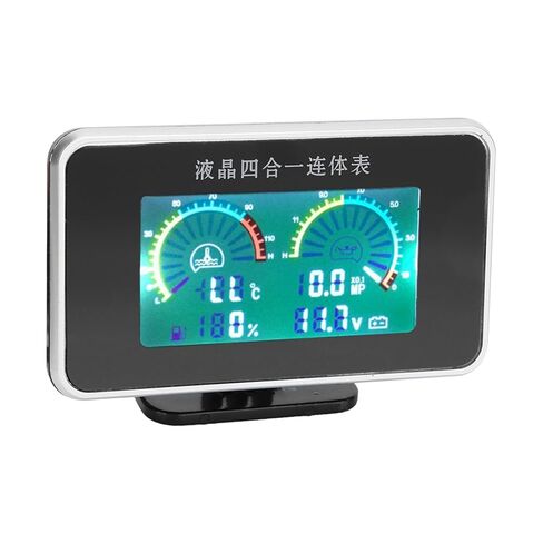 DC 9V-36V 4-in-1 Car LCD Digital Display Voltmeter Fuel Gauge Water Temp Oil Pressure Meter in Kuwait