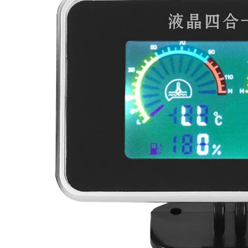 DC 9V-36V 4-in-1 Car LCD Digital Display Voltmeter Fuel Gauge Water Temp Oil Pressure Meter in Kuwait