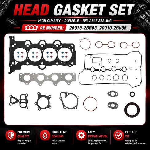 G4FJ 1.6 Overhaul Rebuild Kit w/Crankshaft & Head Gasket Set & Pistons Connecting Rods Bearings Fit For Hyundai Elantra Veloster Kona Tucson Kia Forte K5 Sportage 1.6L Turbo GDI G4FJ 2012-2023 in Saudi Arabia